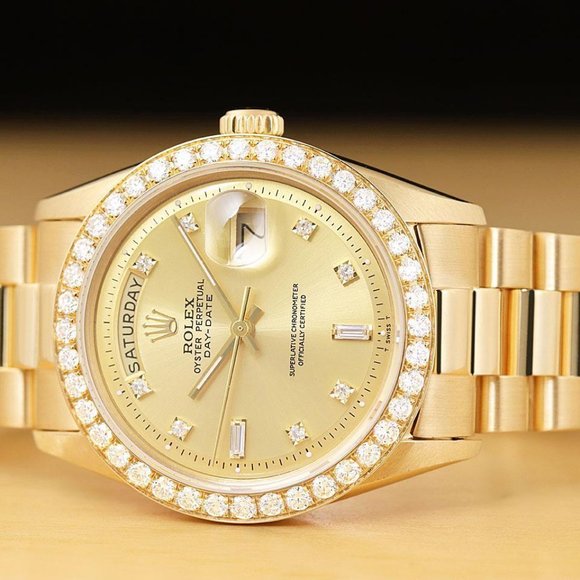 Rolex New Condition Men's President Date 18kt w/ genuine box and hang tag - Picture 3 of 9